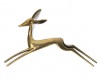 French Brass Leaping Deer Wall Hanging