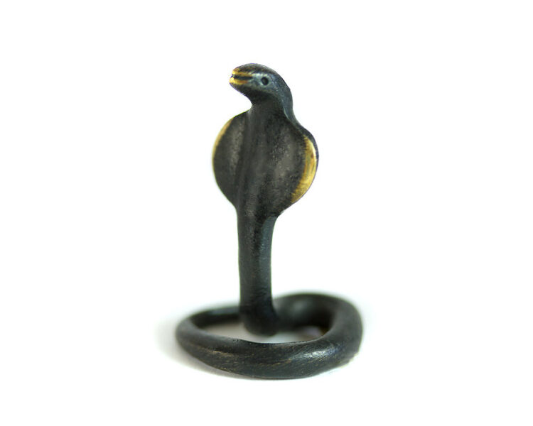 Walter Bosse Brass Cobra Snake Figurine — "Kobra" — 5397