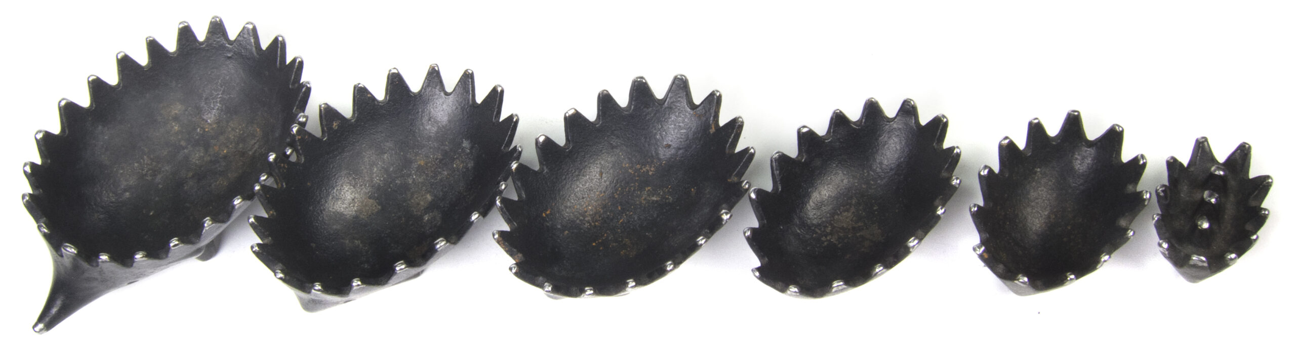 Walter Bosse Steel Hedgehog Ashtrays